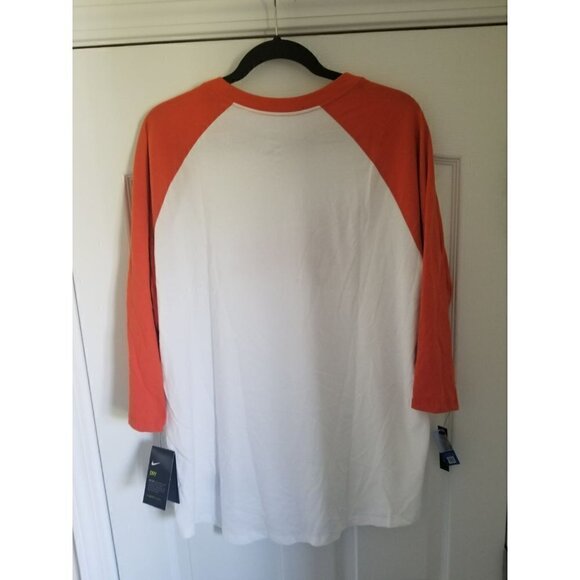 NIKE Men's Clemson Tigers White Dri-Fit ¾ Sleeve Baseball T-Shirt - Picture 7 of 12